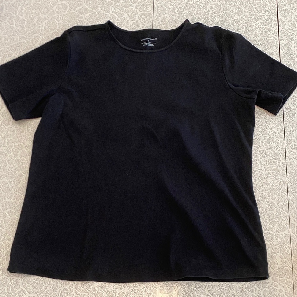 Christopher & Banks Black Short Sleeve Tee